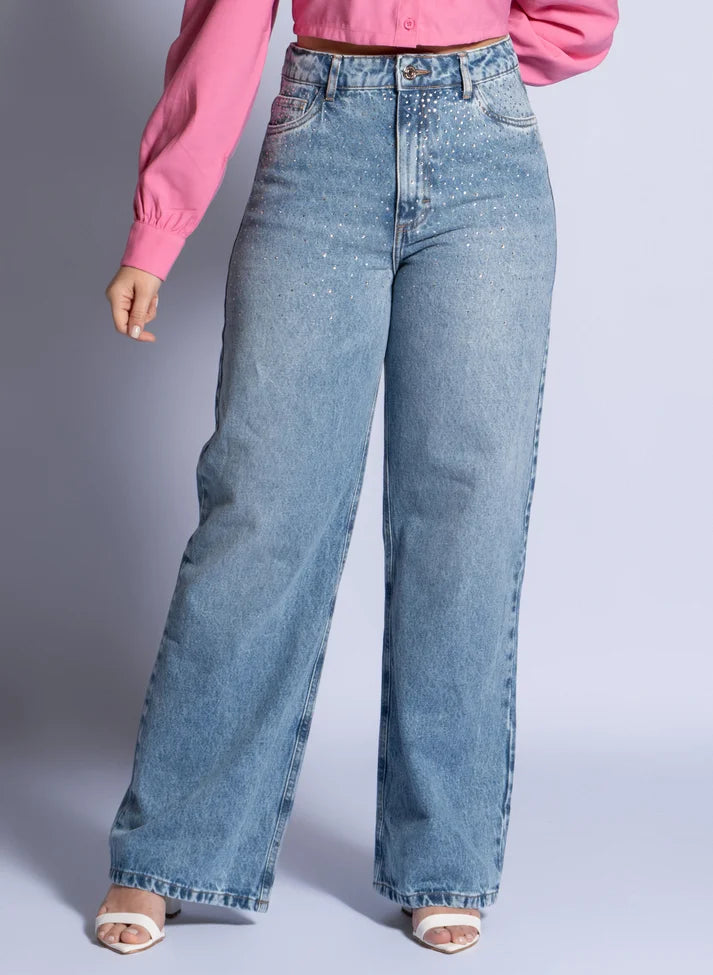 Calça Wide Leg Star