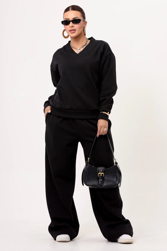 Conjunto Hailey de Moletom Decote V