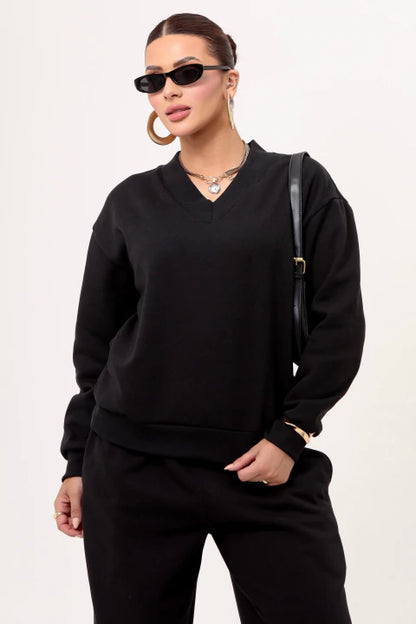 Conjunto Hailey de Moletom Decote V