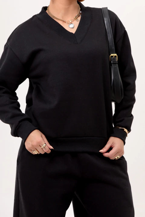 Conjunto Hailey de Moletom Decote V