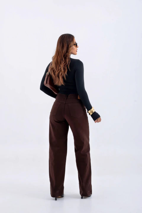 Calça Sarja com Tiras