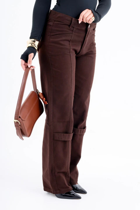 Calça Sarja com Tiras