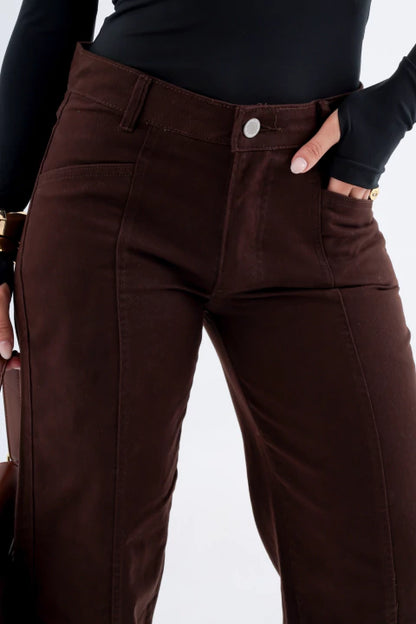 Calça Sarja com Tiras