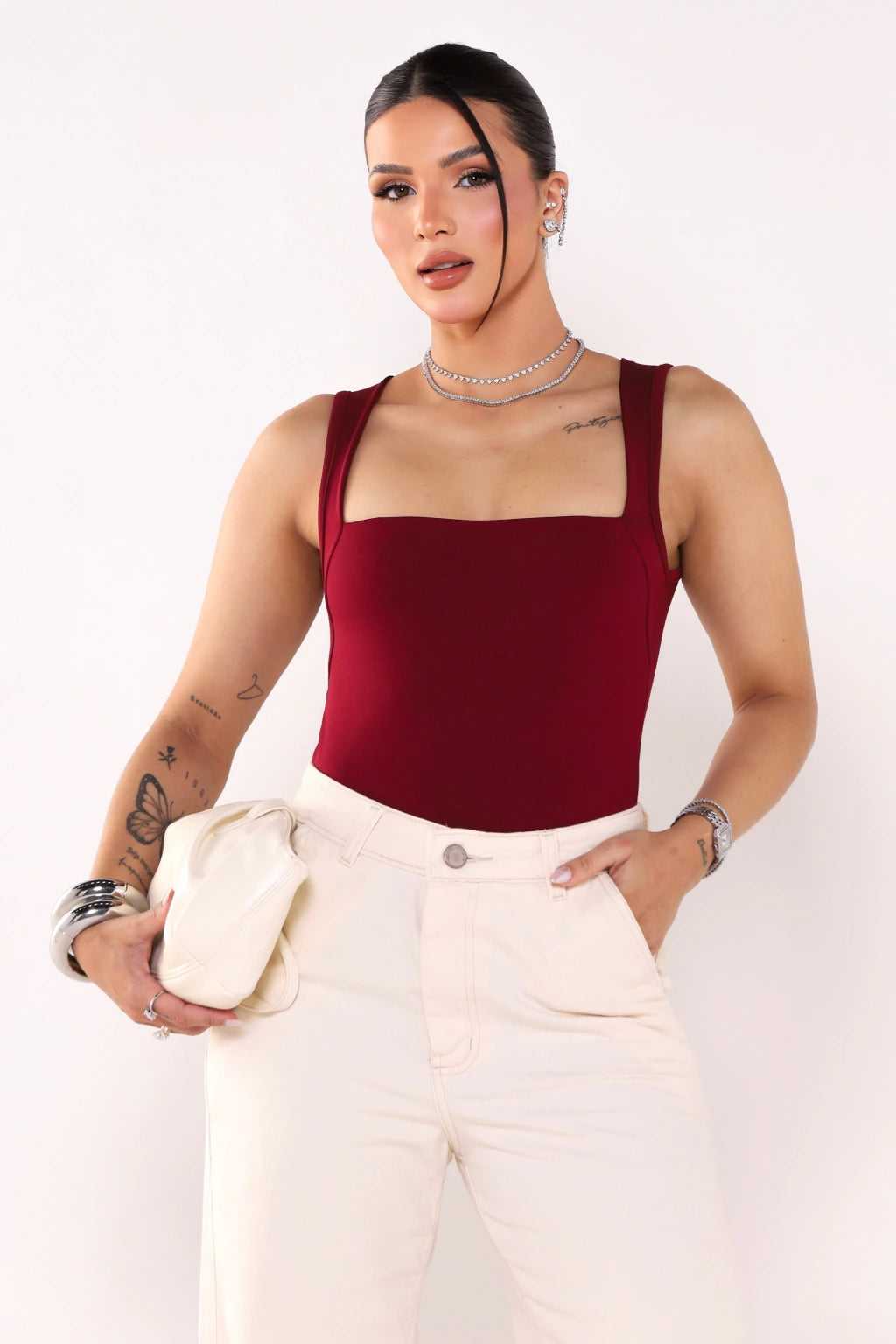 Blusa Decote Reto