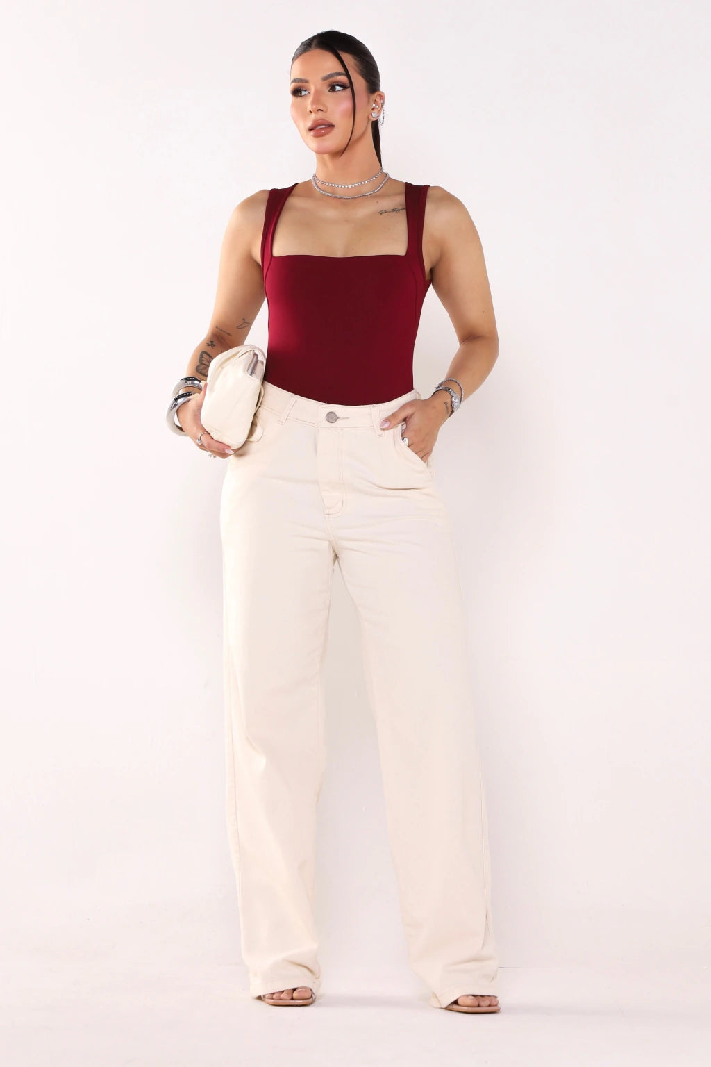 Blusa Decote Reto