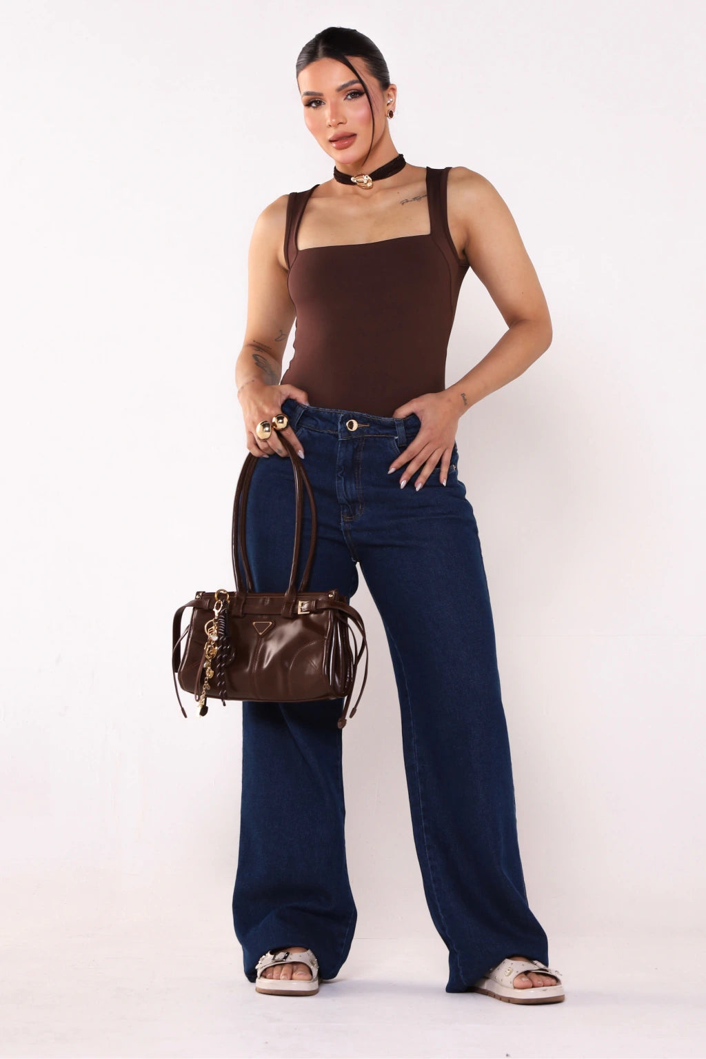 Blusa Decote Reto