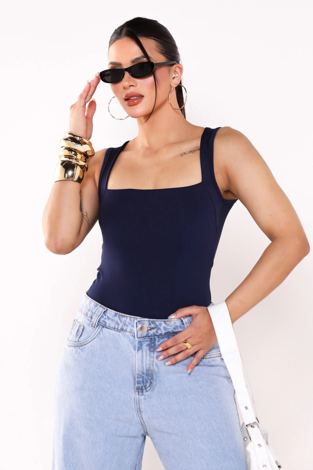 Blusa Decote Reto