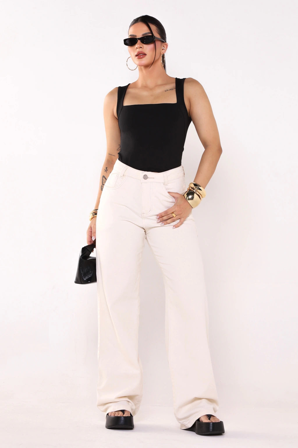 Blusa Decote Reto