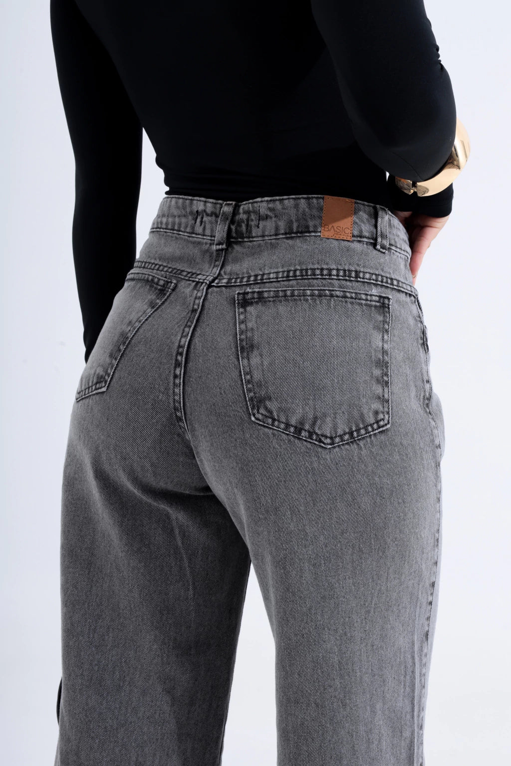 Calça Wide Leg Grafite