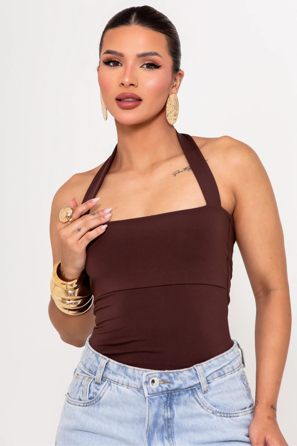 Top Halter Frente Única