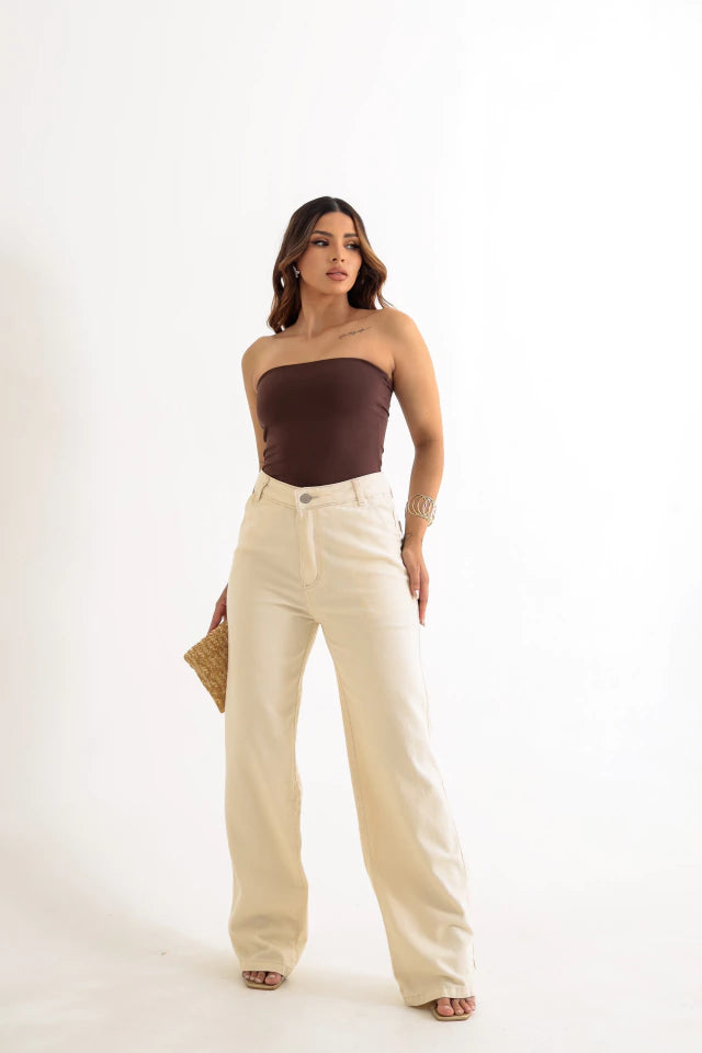 Calça Jeans Reta Off White