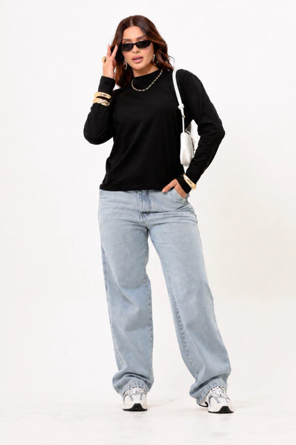 Blusa Malha Manga Longa