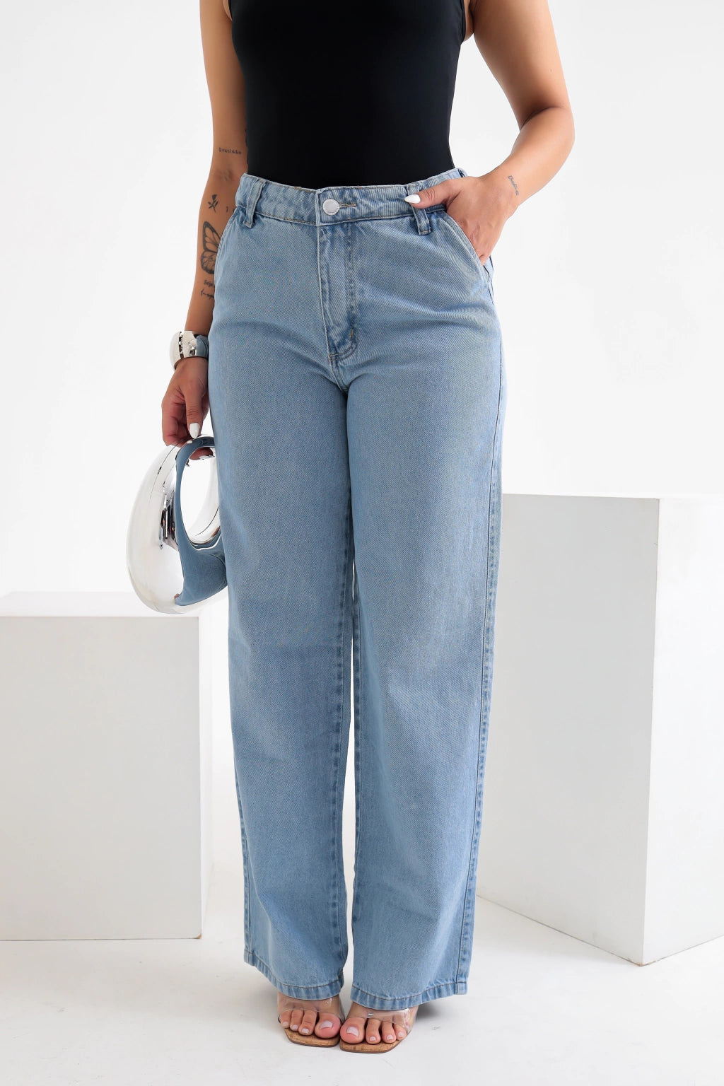 Calça Wide Leg Jeans