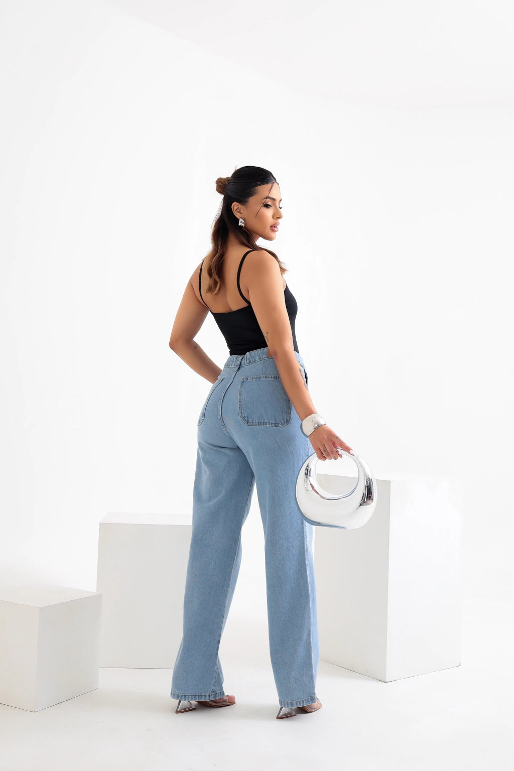 Calça Wide Leg Jeans