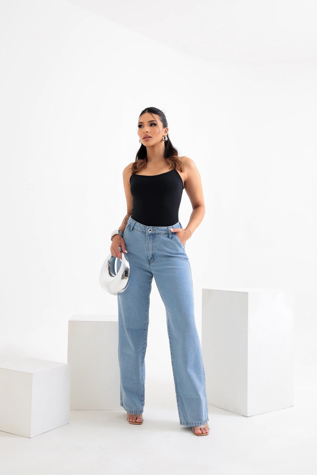 Calça Wide Leg Jeans